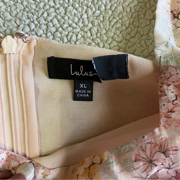 NWOT Lulus Darling Adoration Blush Pink Floral Midi Dress - Picture 4 of 9